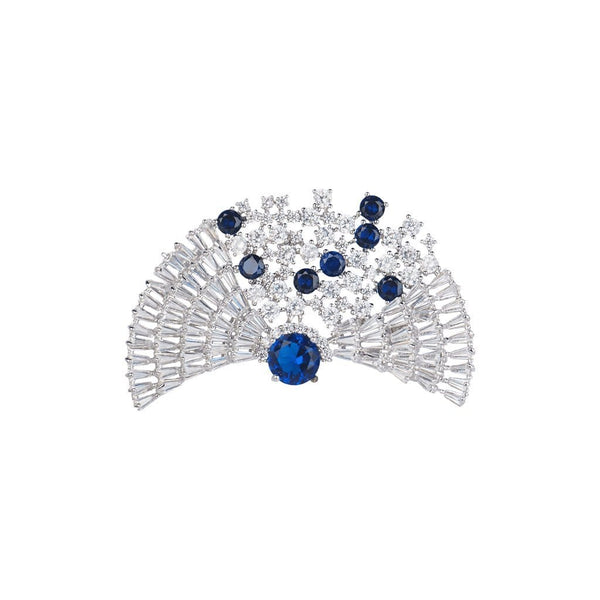 Glittering Fanfare Brooches Forest Platinum plated 