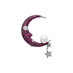 Sister Moon Brooches Forest Platinum plated 
