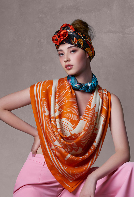 Women Fashion Scarves Luxury Brand Designer L ''v Lady Silk Shawl