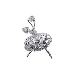 Ballerina Brooches Forest Platinum plated 