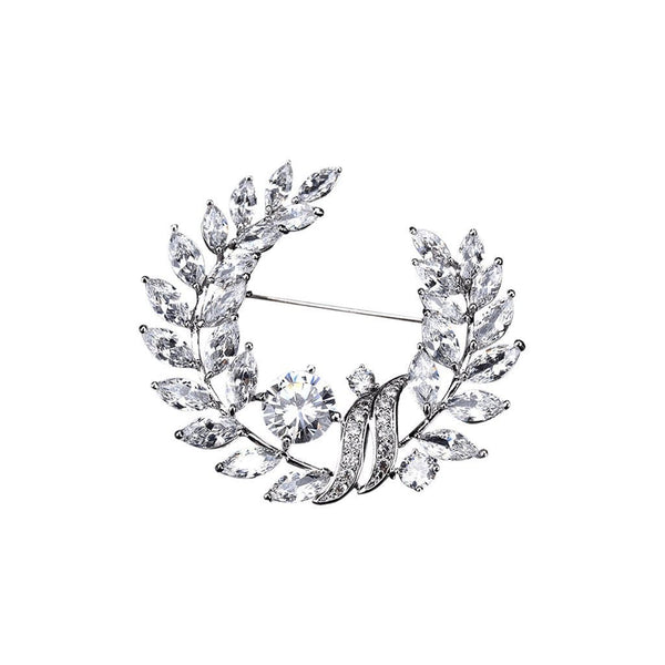 Evergreen Brooches Forest Platinum plated 