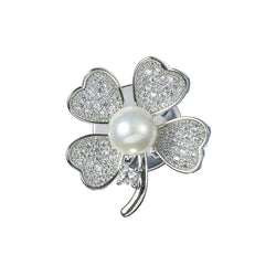 Lucky Clover Brooches Forest Platinum-plated 