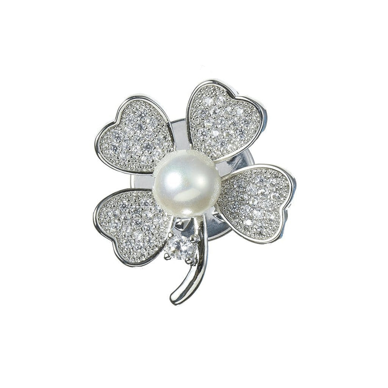 Lucky Clover Brooches Forest Platinum-plated 