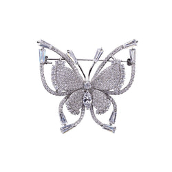 Monarch Butterfly Brooches Forest Platinum plated 
