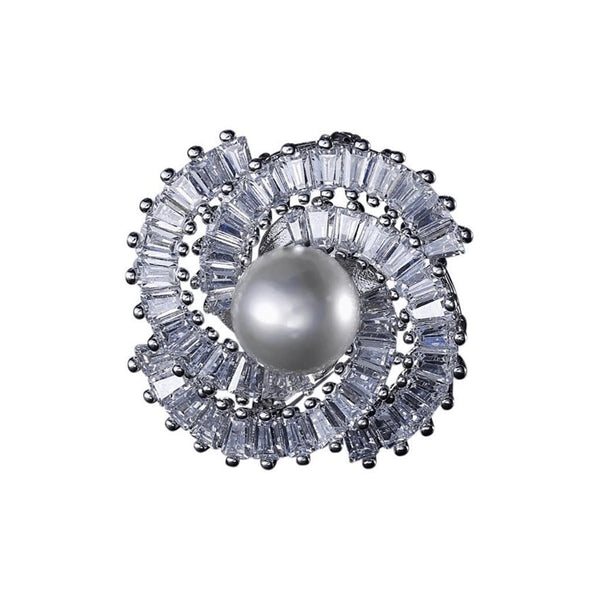Sun Brooches Forest Platinum plated 
