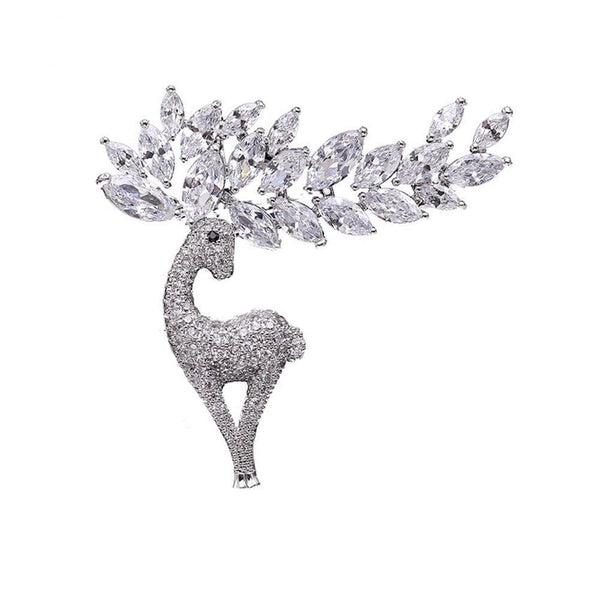 White Deer Brooches Forest 