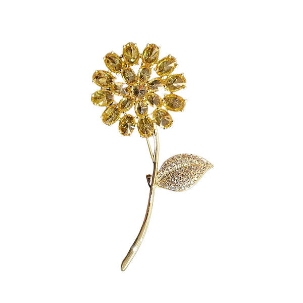 Sun flower Brooches Shop At Forest 18k yellow gold plated 