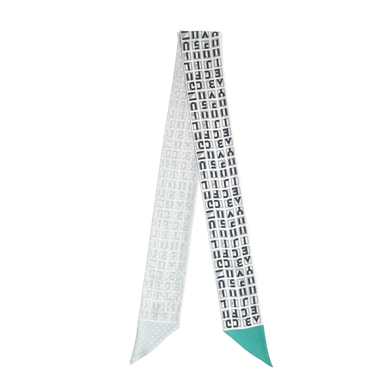 Alphabet Scarves Forest white/turquoise 