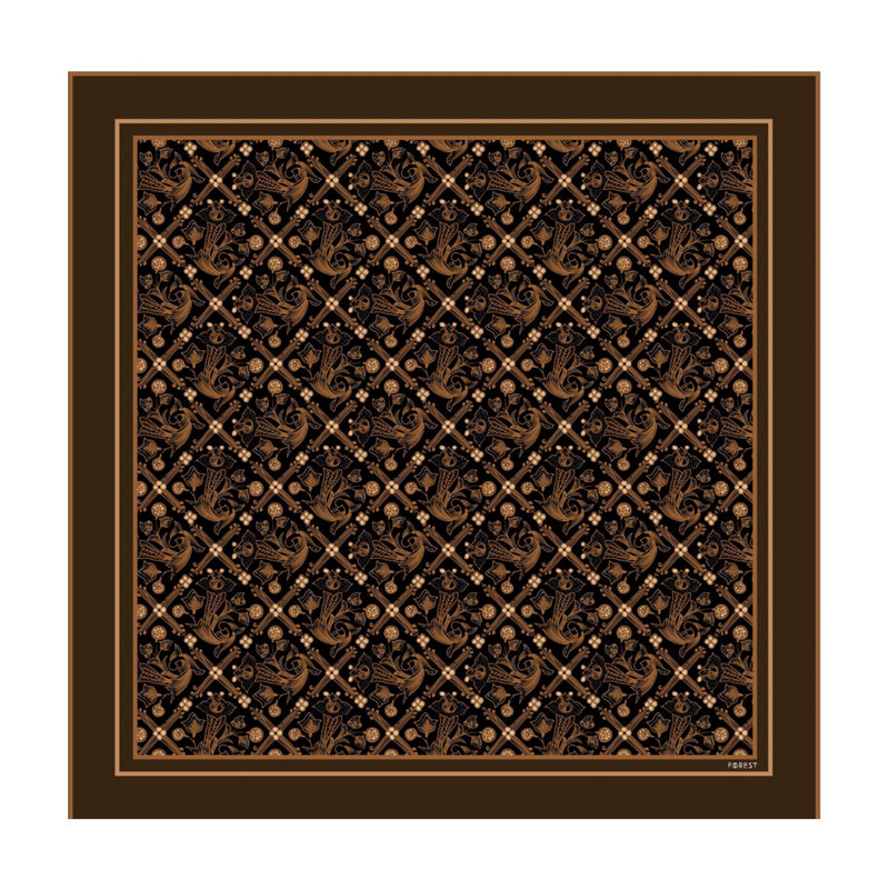 Contemporary Delight Scarves Forest Clover brown 
